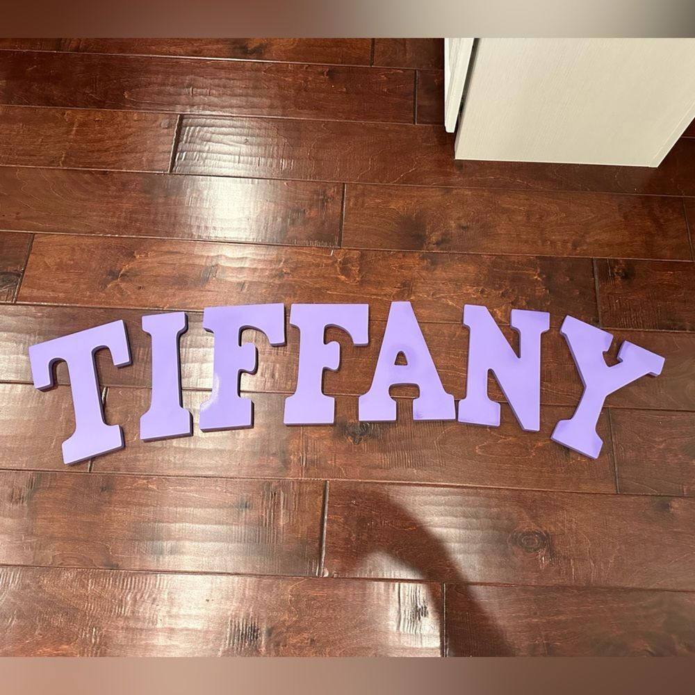 TIFFANY wood name letters